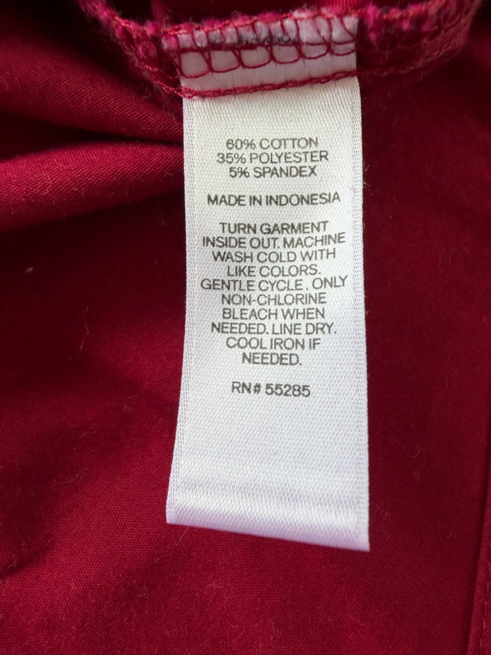 Express Women's Dark Red Button-Down Shirt - Picture 5 of 5